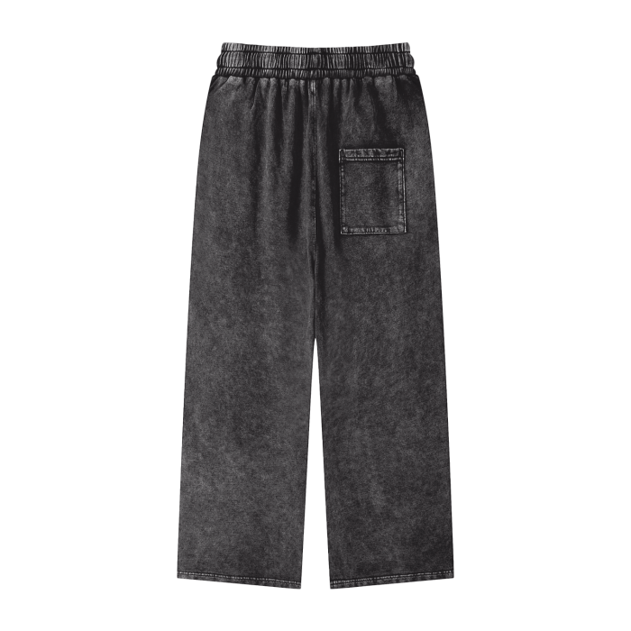 Lucky 7 Acid Wash Straight Leg Trousers